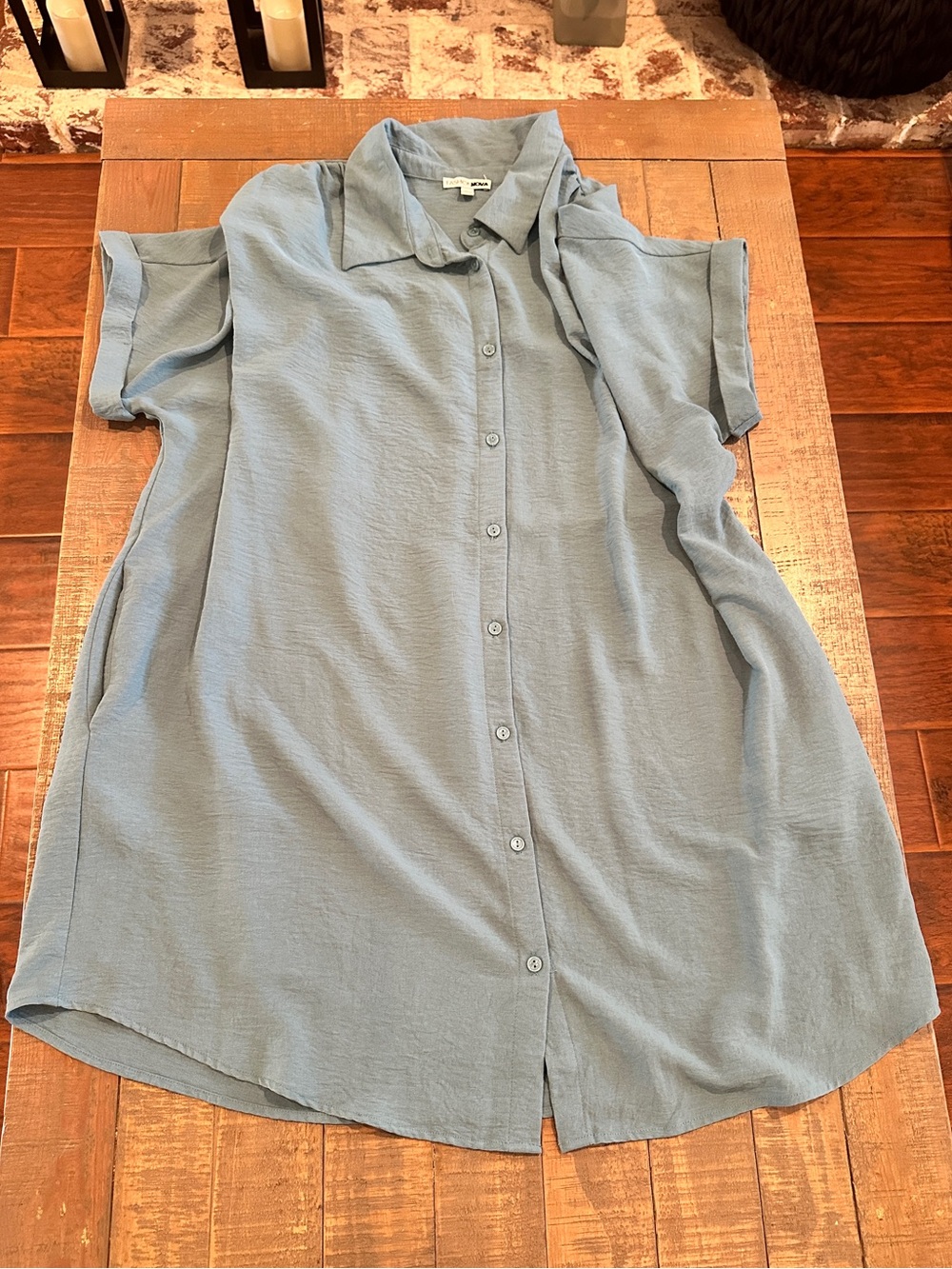Plus Size-Fashion Nova Teal Tunic Dress – Size 2X